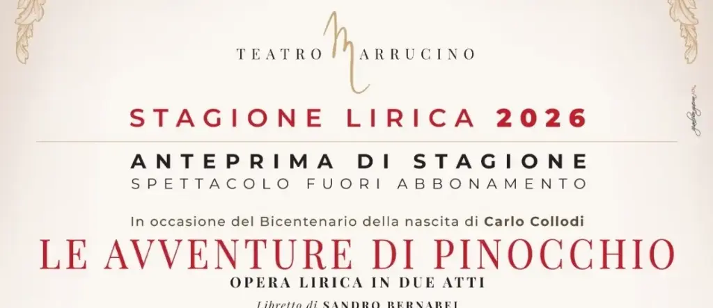 Teatro Marrucino Announces Triumphant Return of Cericola’s “Le Avventure di Pinocchio” to Open 2026 Opera Season