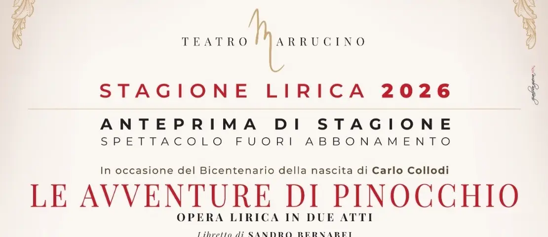 Teatro Marrucino Announces Triumphant Return of Cericola’s “Le Avventure di Pinocchio” to Open 2026 Opera Season